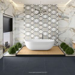 Paramont White Wall Tiles from Prisma Collection By Spenza Ceramics