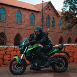 For more information - 9535411100Visit- https---ambabajaj.com-Get In Touch- https---ambabajaj.com-contact-us-Spotted - A Dominar rider in his natural habitat.Geared up, and ready to start.#Dominar #Dominar400 #DontH