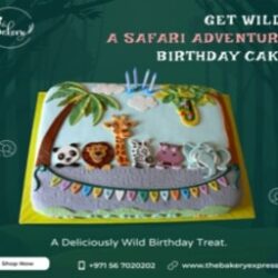 Safari Animal Birthday Cake (1)
