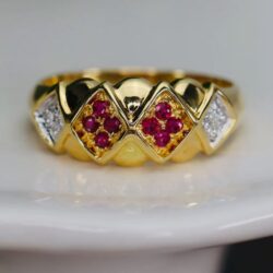 Ruby and Diamond Rings