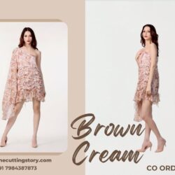 Brown Cream Co ord Set