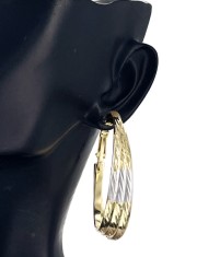 engraved design hoop earrings