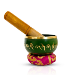 Green Tibetan Singing Bowl For Heart Chakra