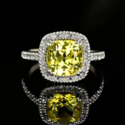 Lemon Quartz Diamond Vintage Jewelry piece